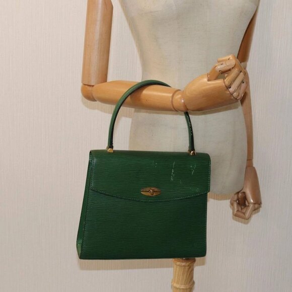 LOUIS VUITTON Epi Malesherbes Hand Bag Green - Picture 1 of 16
